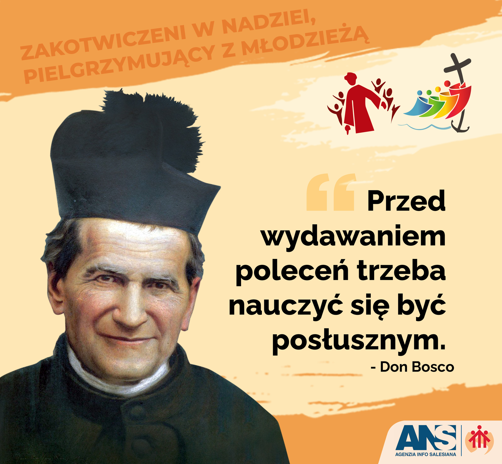 Plakaty przywołujące najsłynniejsze powiedzenia Księdza Bosko